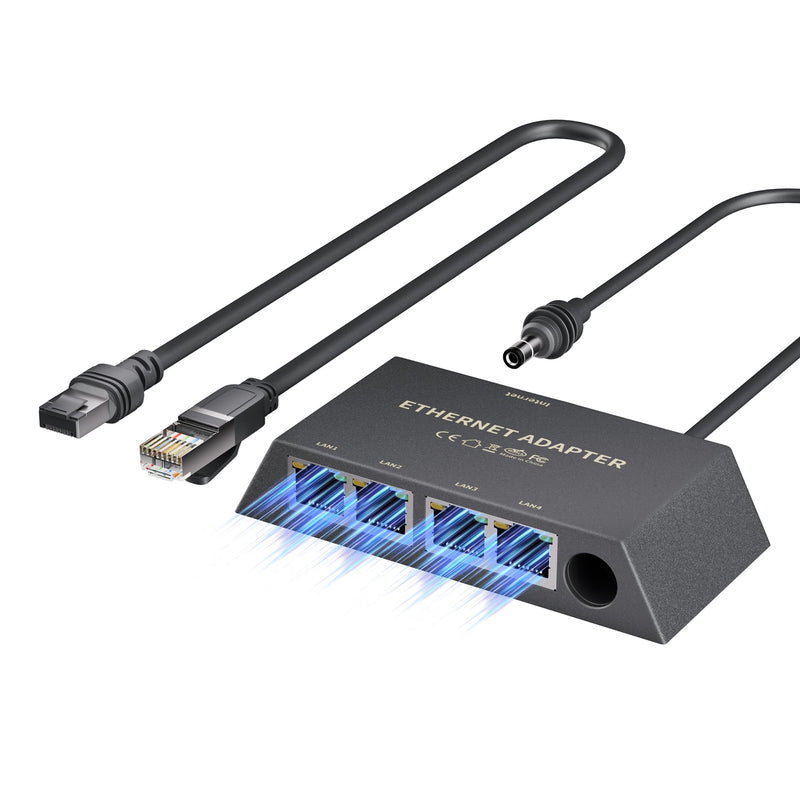 Starlink Gen 3/Mini Ethernet Adapter Multi-Ports Starlink Mini Ethernet Cable Network Adaptor 4 RJ45 Outputs Simultaneously Up to 1 Gbps 4 Ports