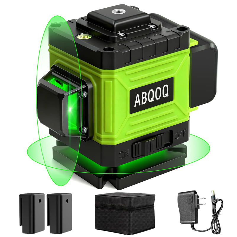 Laser Level 360 Self Leveling 2D Green Cross Line Laser for Ground Leveling | Lazer Leveler Tool for Picture Hanging, Tiling, Home Renovation, Measuring, Construction