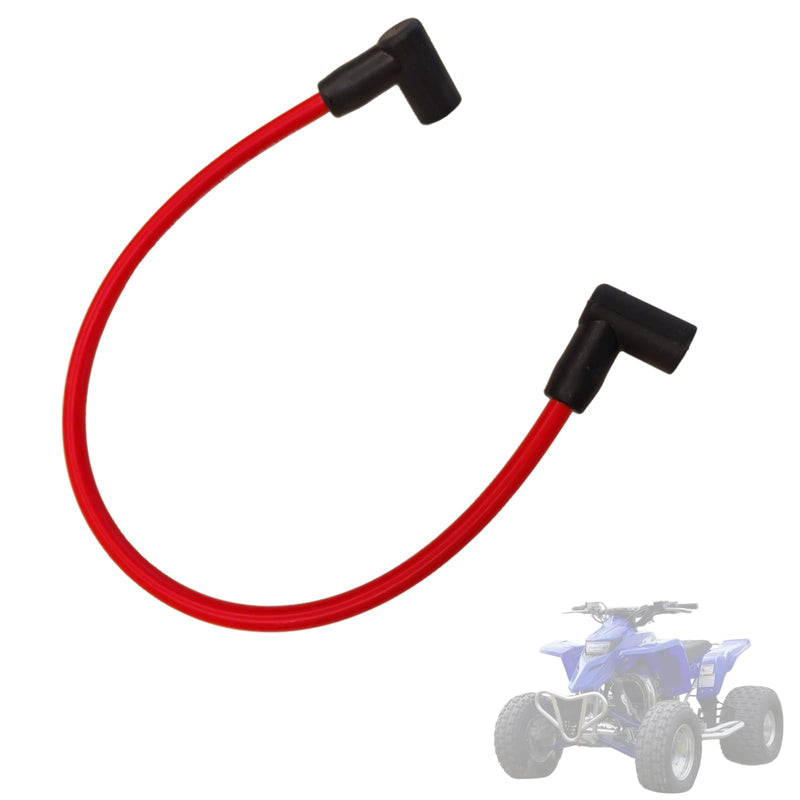 84059 Ignition Coil Wire, 18" 8.5mm Red 90° Boots High-Performance Coil to Spark Plug Cable, Compatible with HEI Style Terminal, Fit for Blaster 2 Coil