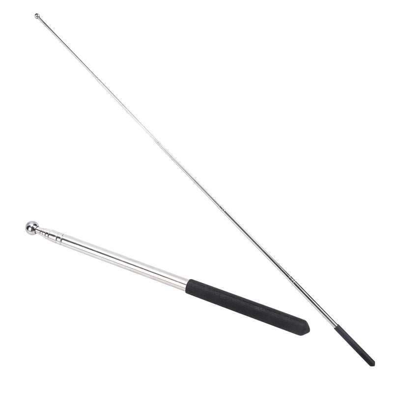 2PC Retractable Teacher Pointer Stick Set, 39.5” Extendable Classroom Pointer with Smooth Stylus, Ideal for Presentations, Whiteboard Teaching & Tablet Interaction