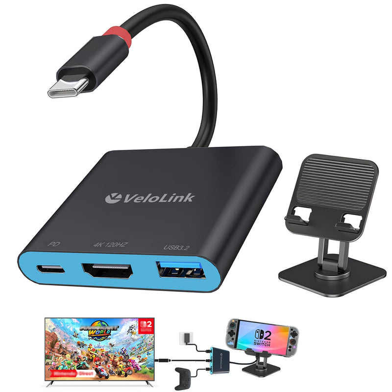USB c to hdmi/usbc hdmi/USB-c to HD Adapter,USB c HD with PD Charger 4K30 Hz HDMI to C Adapter, USB C Hub Multiport AV Converter Compatible with MacBook,Laptops, (Switch 2 Dock+ Stand) Switch 2 Dock+ Stand