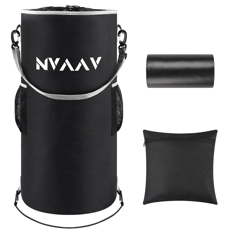 Waterproof Boat Trash Can with 6 Clips, Reusable Boat Garbage Can, Portable Pontoon Boat Accessories for Storage, Leakproof Boat Trash Bag for 10-13 Gal Garbage Bags, Boating, Camping, RV, Kayak