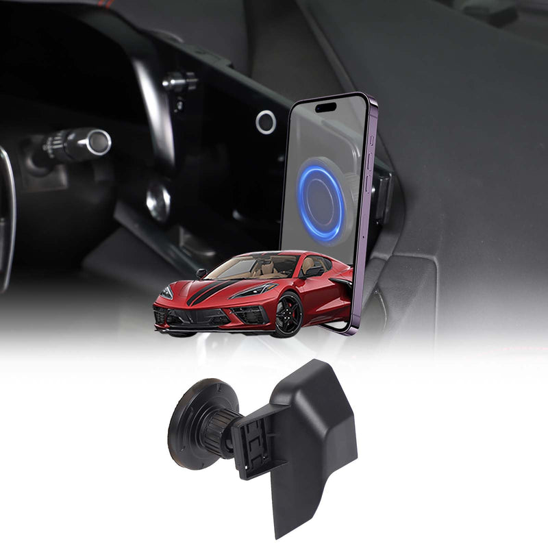 Car Phone Holder Compatible with Chevrolet Corvette C8 2020-2025 Stingray Center Console Dashboard Phone Mount Magnetic Phone Mount Dash Clip Accessories