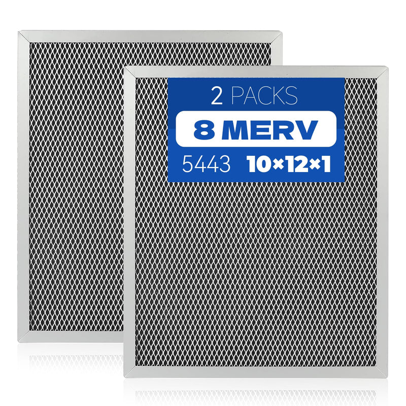 2-Packs 5443 Washable MERV 8 Dehumidifier Filter 10x12x1 Compatible with AprilAire Whole-House Models1830 1850 1852 and Ventilation Models 8191 8192 Replacement Filter 2-Packs 5443