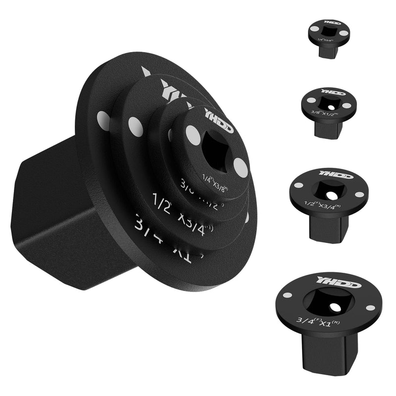  [AUSTRALIA] - Low Profile Impact Socket Adapter Set, Drive Ratchet Adapter Set 1" to 3/4", 3/4" to 1/2", 1/2" to 3/8", 3/8" to 1/4" Magnetic Design, Works with Sockets/Wrenches/Cordless Drills 4PCS