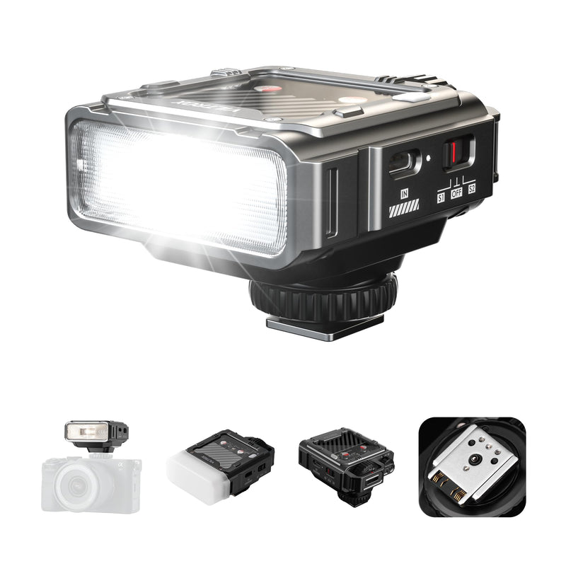 VILTROX Spark Z3 TTL Mini Hot Shoe Camera Flash for Sony | GN16 Mini Speedlite Flash with 26Ws Output, 7-Step Control, 1s Recycle, 650 Full-Power Flashes, S1/S2 Optical Trigger Spark Z3-for Sony