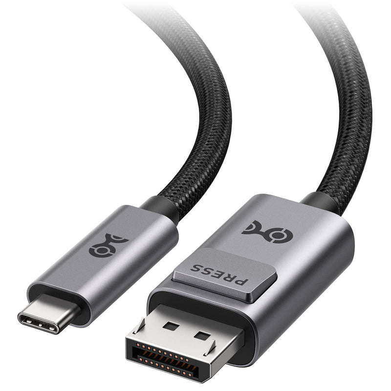 Cable Matters 40Gbps Bi-Directional USB-C to DisplayPort 2.1 Cable - 1.8m / 6ft, DP40 (UHBR10), 8K@120Hz / 4K@480Hz, DisplayPort to USB C Cable for DP Alt Mode Devices (No Power Delivery)