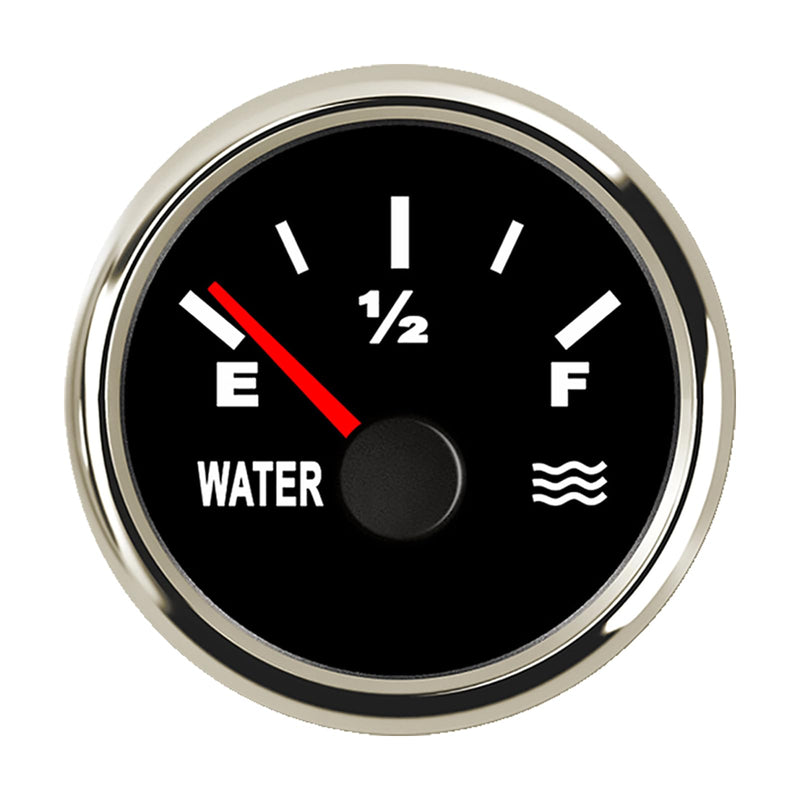 Water Level Gauge，52mm Liquid Level Meter, 240-33ohm/0-190ohm ，9-32V Universal Water Tank Gauge for Boats,RVs,Yachts,Motorcycles,Trucks,Cars,Vehicle,Marine Holding Tanks (0-190ohm) 0-190ohm