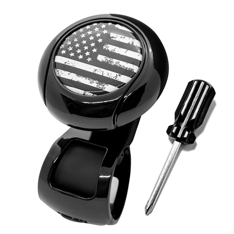American Flag - Steering Wheel Knob Spinner, Universal Non-Slip - Fit for Cars, Trucks, Boats Rv Bus Tractor & More American Flag