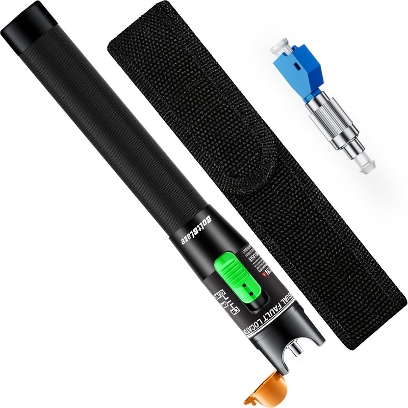 Visual Fault Locator 30KM - VFL Fiber Optic Tester Kit Include Single Mode 9/125um FC Male to LC Female Adapter, Fiber Optic Lights for Network Cable (Battery not Included) 30km-Battery Not Included