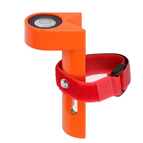  [AUSTRALIA] - Adjustable Grade Rod Level - Bubble Level for Aluminum Alloy Handheld Fixed Right Angle Strap with Tie Large 10-min Vial - Orange Portable Measuring Instrument Special Horizontal For Tower Ruler (1)