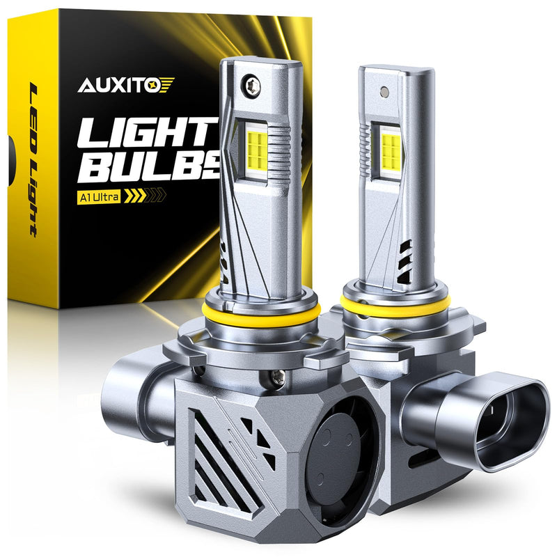 AUXITO HB3 9005 LED Light Bulbs, 1000% Brighter Ultra-Bright, Wireless Plug and Play, 3 Min Quick Install, 20 Years Lifespan, No Flicker, 99% Compatibility,Pack of 2 9005/HB3