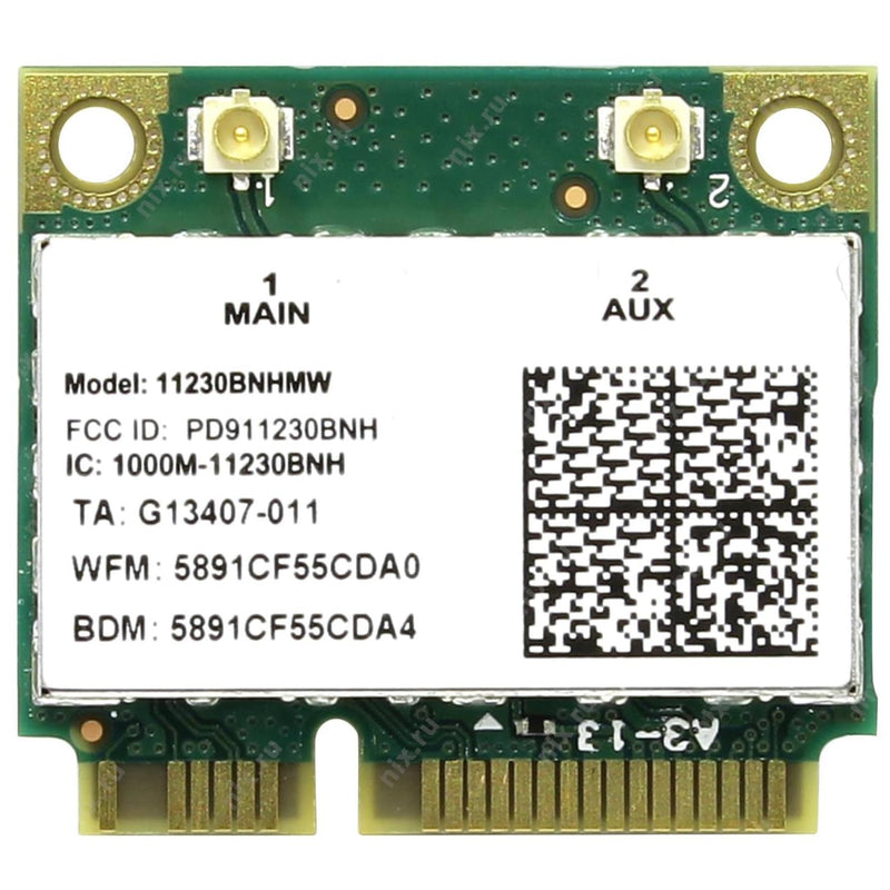 Wireless-N 1030 Half Mini PCIe Network Card | 300 Mbps with Bluetooth Support | HMC WLAN Replacement Part 1230BNH Wi-Fi Card 11230BNHMW Wi-Fi 4 Mini-PCIe