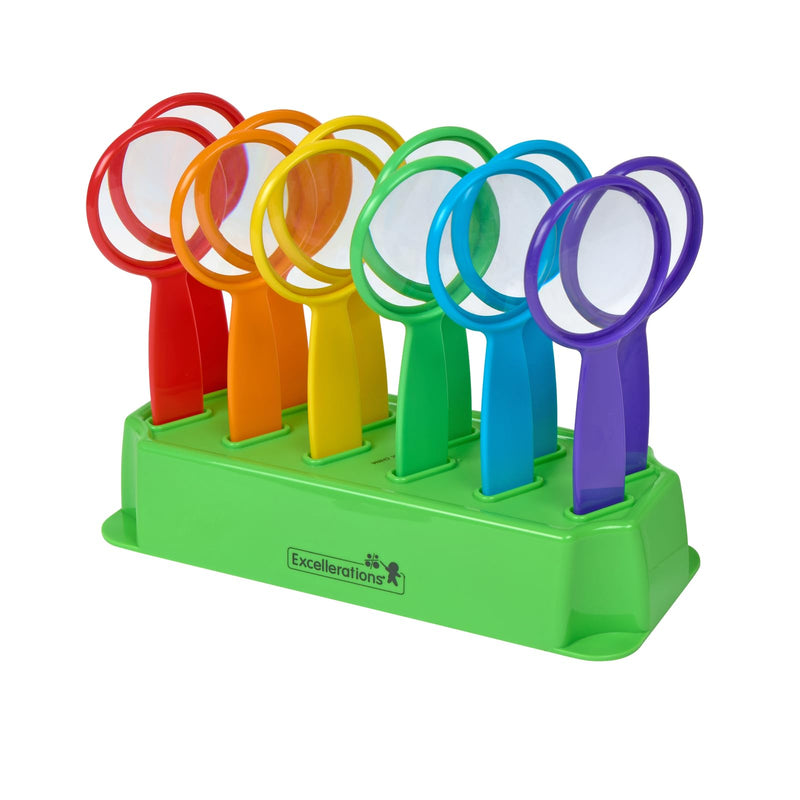 Excellerations Easy Grip Magnifiers Set of 12 w/Stand