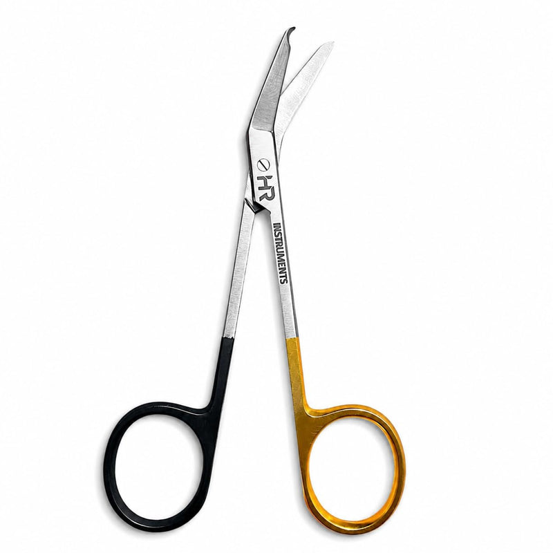 Suture Stitch Scissors with Delicate Hook Surgical Nursing Medical Scissors Perfect for Suture Removal, First Aid, EMS Training Premium Quality Instrument- Stainless Steel (Angler, 11CM) Angler, 11CM