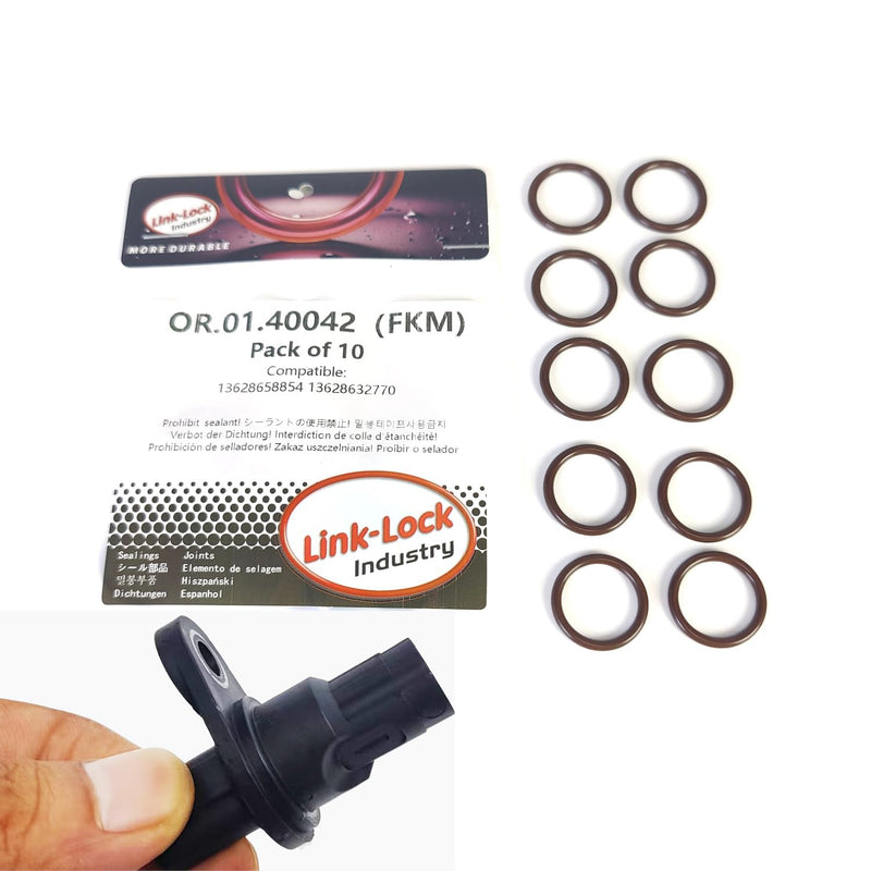 10PCS FKM Viton OR.01.40042 Engine Sensor O-Ring Gasket 13628658854 13628632770 for BMW B38 B48 B47 B58 N20 B46 N26 N74
