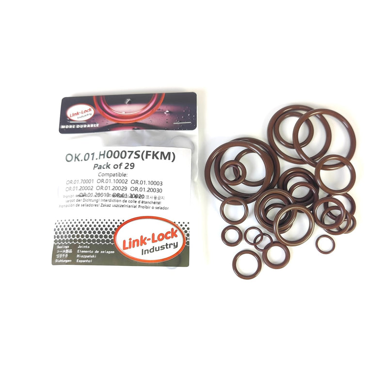 29PCS FKM Viton OK.01.H0007S Engine coolant Pipe/Water Hose O-Ring Kit 17227613656 17227800958 11537610049 for BMW BMW N13 F20 F21 116I 118I