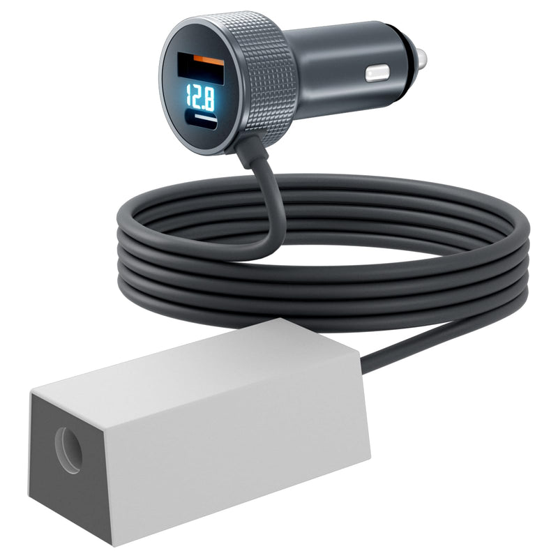BarBaren for Starlink Mini Cable 3 in 1, Starlink Mini Car Adapter DC Power Cable Cigarette Lighter 12-36V Step Up Converter with Digital Display, USB-C PD 45W and USB-A QC 18W Ports for Cars 3.28FT/1m