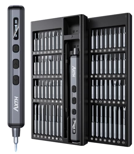 AXTH 76-in-1 Mini Electric Screwdriver Set, [Precise Torque Control] 76in1 Electric