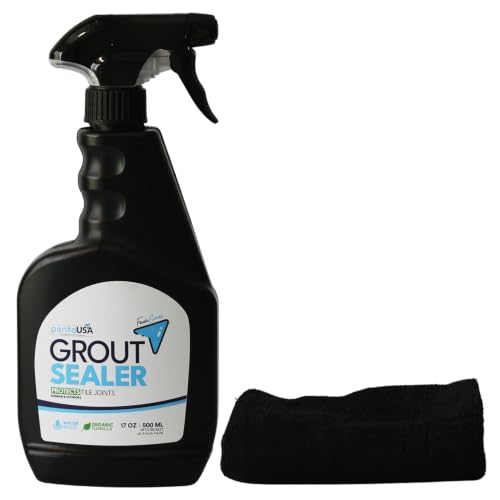 PentaUSA Grout Sealer Spray, Water-Based, Tile Floor and Shower, 17 oz