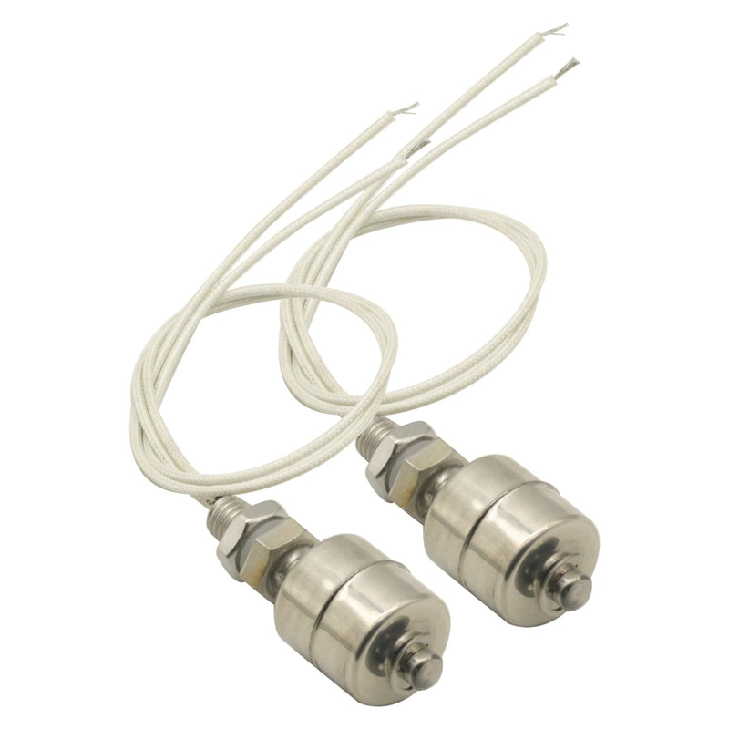 2Pcs Stainless Steel 45mm Float Switch Indicator Vertical Water Level Sensor Normally Closed Float Switch for Tank Pool