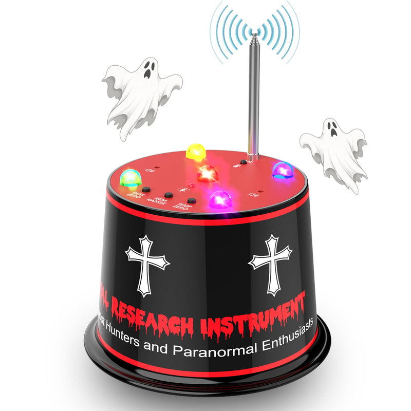 Ghost Hunting Paranormal Investigation Equipment, Next-Gen Ghost Detector with EMF & Auto Temp Deviation Detection, Adjustable 5 Sensitivity Levels with Auto-Calibration, 40-60 hr 9V Battery Powered