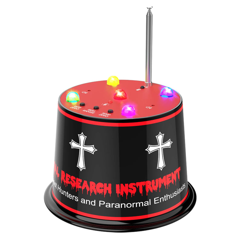 Advanced Ghost Hunting EMF Detector – Enhanced Magnetic Field Amplifier, ±1°C ATDD Temperature Tracking, Auto Calibration, 5-Level Sensitivity, 9V Battery Included 3.35 inch Height
