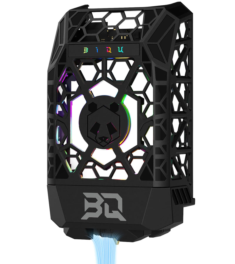 BIQU Panda Jet Pack V2 Black for Bambu-Lab P1S P1P X1C X1E 3D Printers, Cooling Fan Duct, H2D Style Lighting Printer Status Indicator, Web Control, Compatible with Stock Extruder and Panda Revo