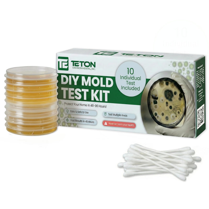 Mold Test Kit – Test 10 Different Areas in Home, Swab Sample and Air Sample, Easy-to-Use Guide, Professional-Grade Testing