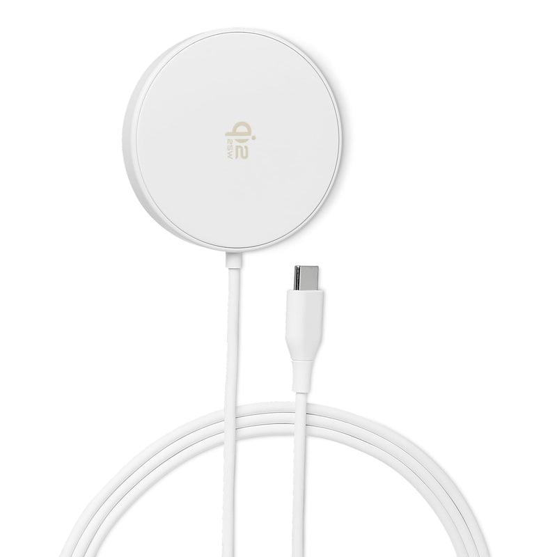 Amazon Basics 25W max. Qi2.2 Certified Wireless Charging Pad with kickstand,MagSafe Compatible for iPhone 17/Air/16/15/14/13/12, Magnetic Compatible for Android Smartphones,White(Adapter Not Included) White