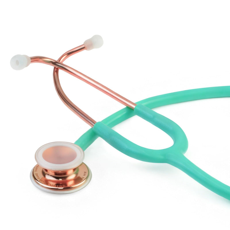 SCIAN Dual Head Stethoscope with Ear Tips, Professional Stethoscopes for Doctors, Nurses, Medical Nursing Students, Clinical Student Use, Classic Stainless Steel Stethoscope Kit, Green Tube