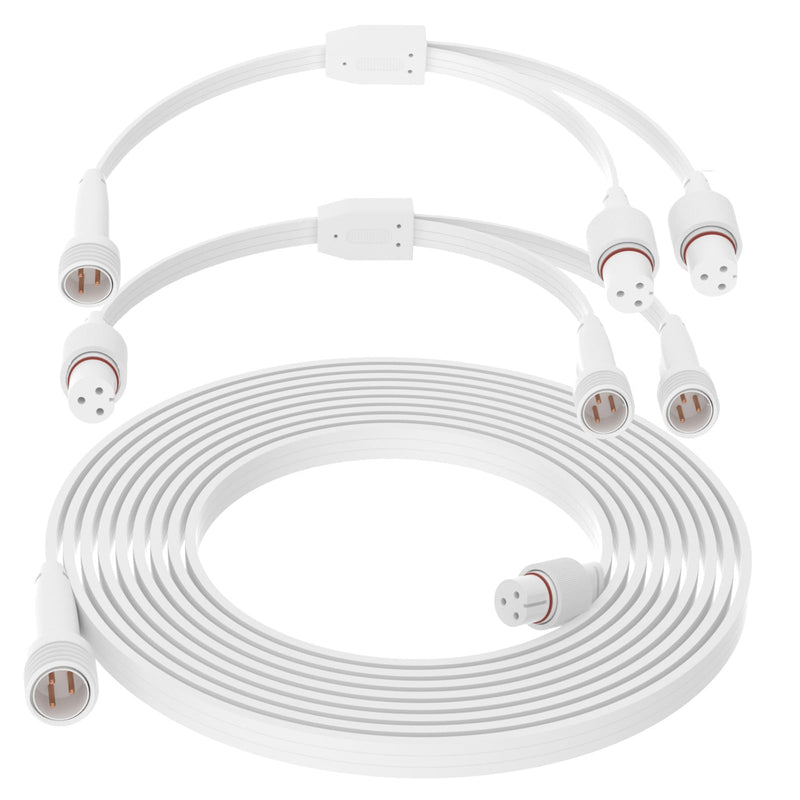 16FT Extension Cable Kit for Govee Permanent Outdoor Lights, Extension Cord Compatible with Govee H705A H705B H705C H706A H706B H706C H705D H705E H705F 16FT Extension Cord Kit