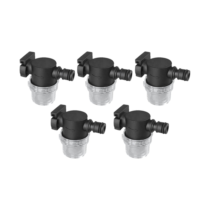 SEAFLO Inline Water Pump Filter 35S01-5/8" Female Quick Attach & 5/8" Hose Barb, 50 MeshSteel Strainer with Plastic Shell, Fits SEAFLO 35 Series Pumps, RV, Marine, Agriculture, Lawn Care (5-Pack)