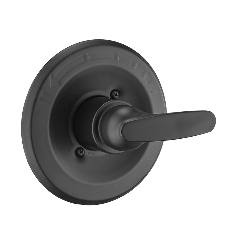 Shower Trim Kit Compatible with 1300/1400 Series, 1 Handle, Long Sleeve (Valve& Catridge Not Inclued), Matte Black