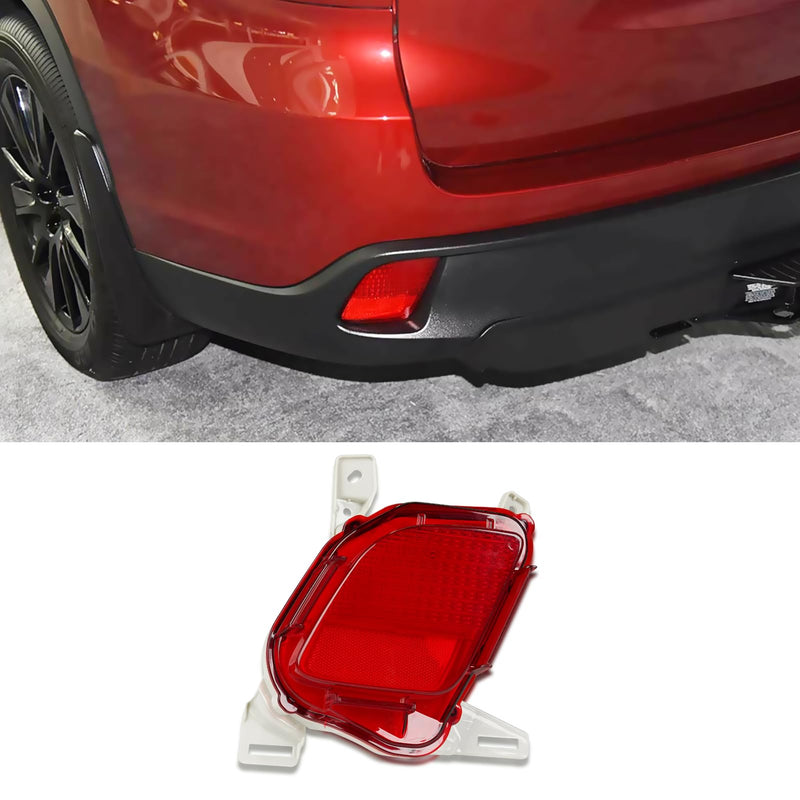 Rear Bumper Reflector Compatible with Toyota Highlander Hybrid 2014-2017,Left Driver Side Red Marker Trim for TO1184108 81490-0E020,Back Reflector Light W/O Bulb,1 PC 14-19 Highlander Reflector LH