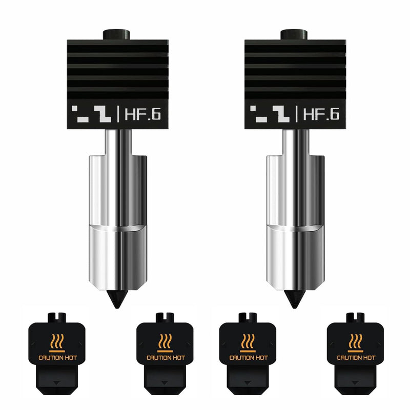 Bamboo Lab 2-Pack Enhanced-Flow Hardened Steel Nozzle Set for Bambu Lab H2S / H2D / H2D Laser – High-Speed Extrusion, Rapid-Melt Zone Upgrade (0.6mm) 2-Pack Nozzle 0.6mm 1
