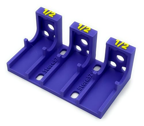 StoreSZY Ratchet Organizers– Magnetic Toolbox/Tool Chest Organization, Customizable Colors 1/2-1/2-1/2 Magnet Purple/Hi Vis Yellow