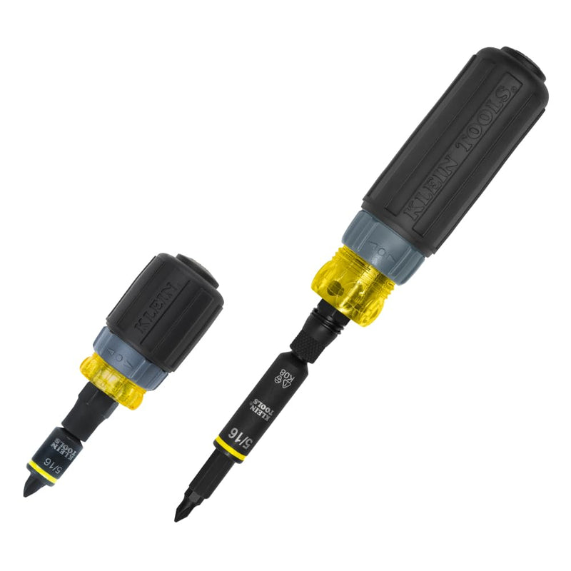 Klein Tools 80191 KNECT (S) Impact-Rated Multi-Bit Screwdriver Set, 11-in-1 and 7-in-1 Ratcheting Drivers with Phillips, Slotted, Square, Torx Tips, Nut Drivers, and Stubby 2-Piece Kit