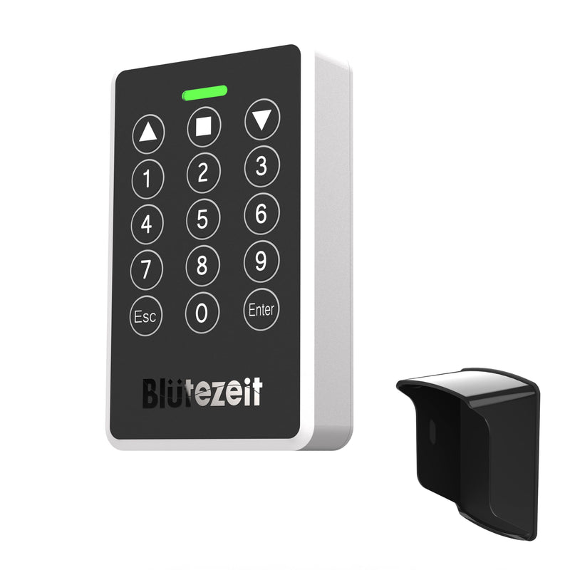 Blütezeit Wireless Keypad with IP54 Waterproof Cover for 433MHz Gate Openers, Secure PIN Code Access System, Compatible with Automatic Sliding & Swing Gate Operator Motors Wireless MWK30