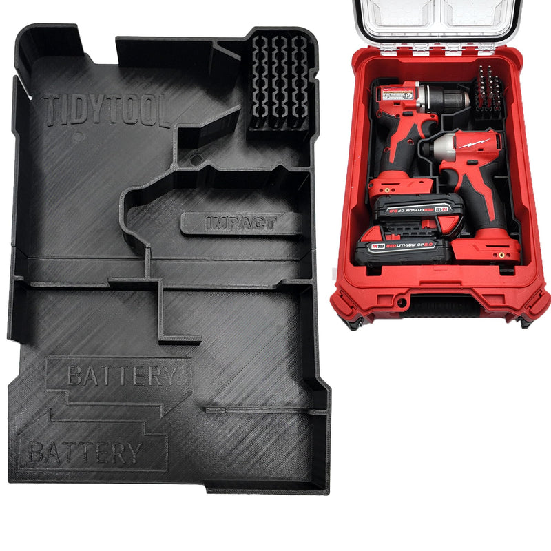 Drill Driver Organizer for Milwaukee M18 Combo Drill/Driver and Impact Set