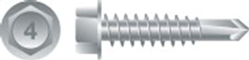 410 SS Unslot Indent Hex Wash Head,12-14X1,#3 Pt,Bx of 500