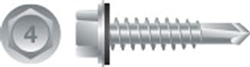 410 SS Unslot Indent Hex Wash Head,8-18X1/2,#2 Pt,Bx of 200