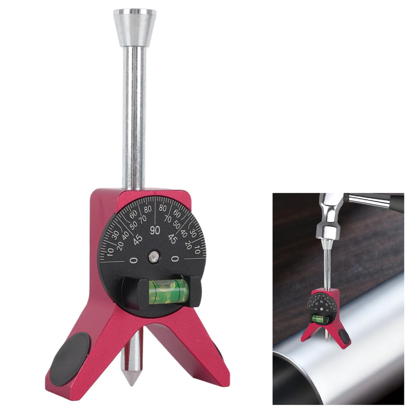 Magnetic Pipe Center Finder Tool, Y-Shape Pipefitter Gauge with Adjustable Bubble Protractor, Fits 0.5" to 4" Pipes, 2.75" Centering Head for Accurate Layout