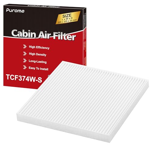 Puroma Cabin Air Filter Multi-Layer for CP374 CF10374 CAF1765 CAF7765 TCF374W-S