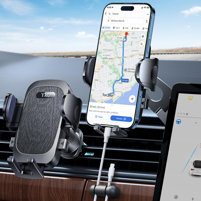 Military-Grade for Tesla Phone Mount 2026 Foldable Heavy-Duty Metal, 360° Rotatable Arm, 90LBS Safest Strongest Certs & Patent, Extreme -40~203°F Resistant for Model 3 Y X S Cybertruck Semi, Black