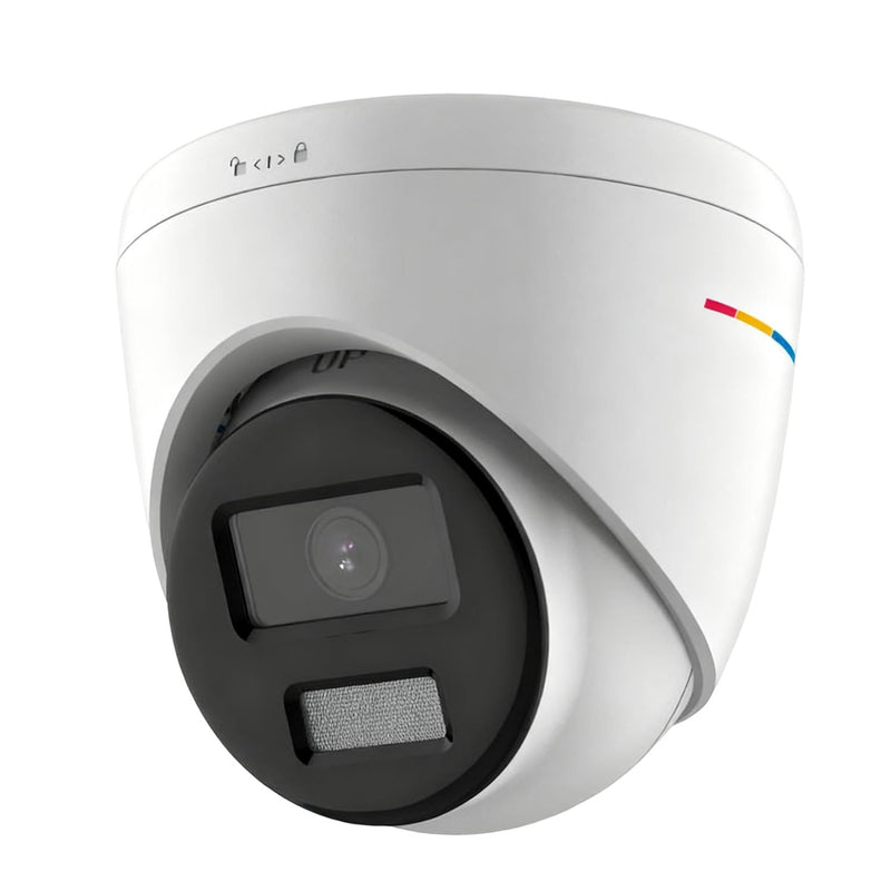 DS-2CD1347G2-LUF, 4MP Color-Vu MD 2.0 Full Color Night Vision POE Turret Dome Camera with Visible White LED Lights, 2.8mm Lens, IP67 Outdoor, 120dB WDR, Built in Mic, SD card slot, Work with iVMS-4200 DS-2CD1347G2-LUF