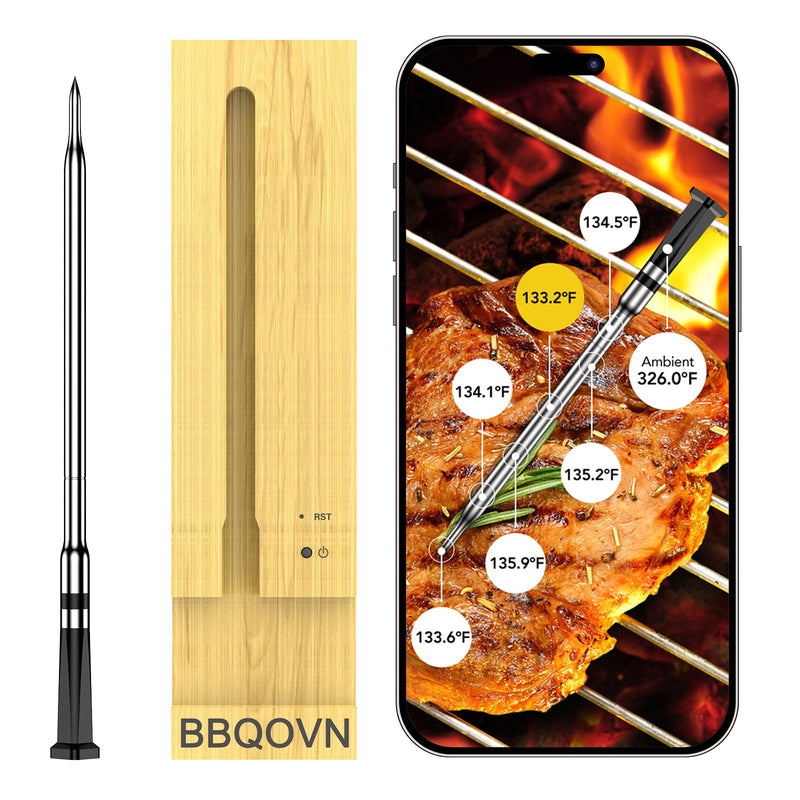 WiFi Wireless Meat Thermometer (1, Black, Small) 1
