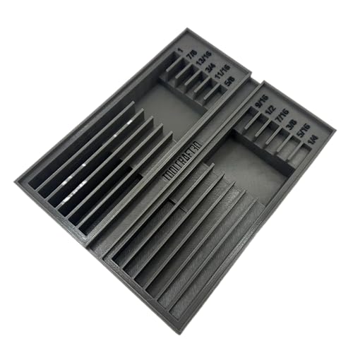 TOOLCRAFT3D Design 3d Printed Spade Bit Organizer Designed For Dewalt Medium ToughCase (Insert Only) (Industrial Gray) Industrial Gray