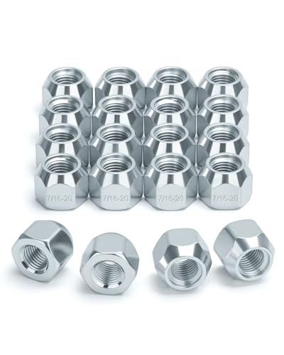 7/16-20 Open End Lug Nuts for Chevy Buick Pontiac Oldsmobile Stock Wheels 7/16"-20-20PCS