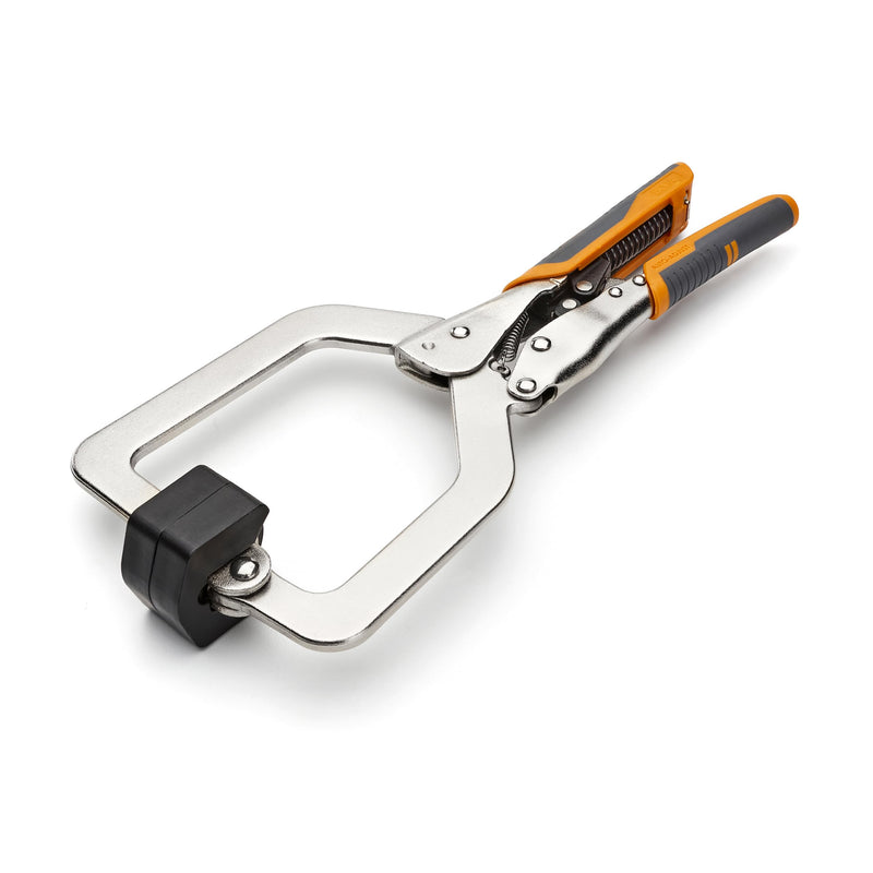 BORA Auto Adjust 3 inch Locking Vise Grip Clamp with Swivel Pads - Heavy Duty Welding Clamps with Comfortable Grips Perfect C Clamp for Woodworking, Welding, and Metalworking C Clamp w/ Swivel Pad